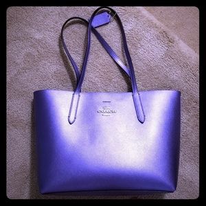 Coach metallic purple Avenue oversized